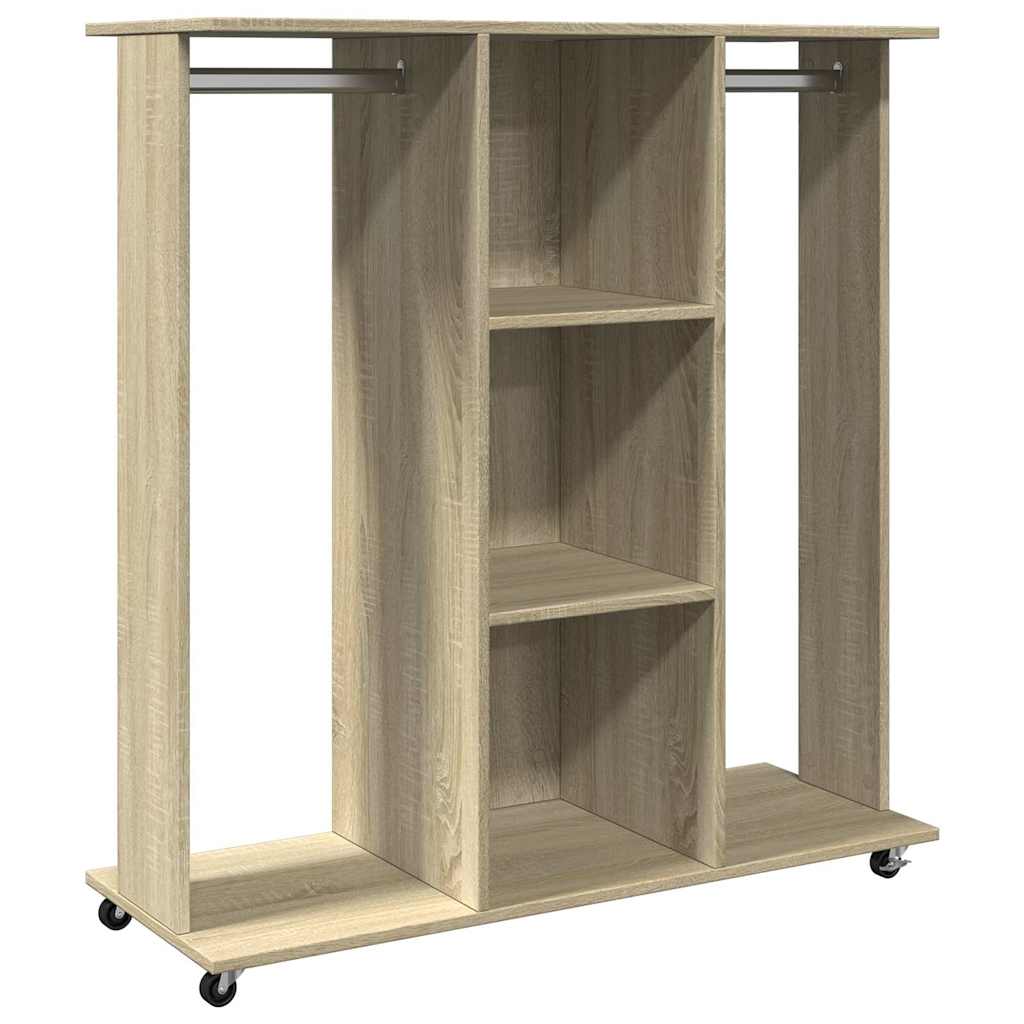 Armario de Vidaxl con ruedas 102x38x110 cm de madera propiedad Sonoma roble
