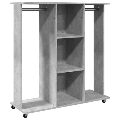 Guardaroba Vidaxl con ruote 102x38x110 cm Betongrijs elaborato