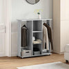 Armario de Vidaxl con ruedas 102x38x110 cm de madera gris sonoma roble