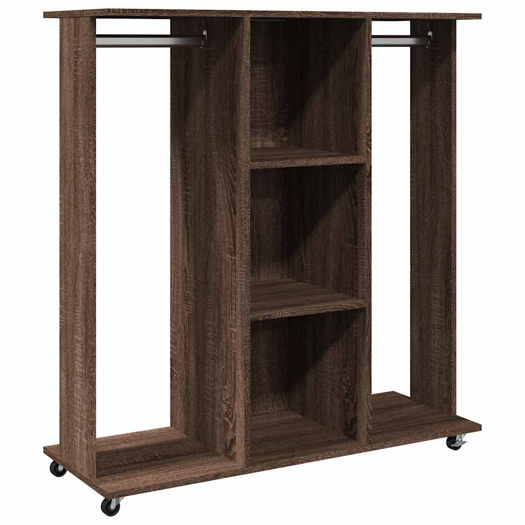 Guardaroba Vidaxl con ruote 102x38x110 cm rovere marrone a legna