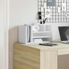 Vidaxl Bureau Organizer 44.5x24x25 cm Bianco in legno elaborato