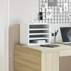 Vidaxl Bureau Organizer 36x26x29.5 cm Bianco in legno elaborato