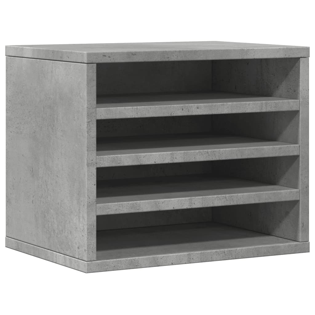 Vidaxl Bureau Organizer 36x26x29.5 cm de madera procesada betongrijs