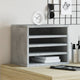 Vidaxl Bureau Organizer 36x26x29.5 cm de madera procesada betongrijs
