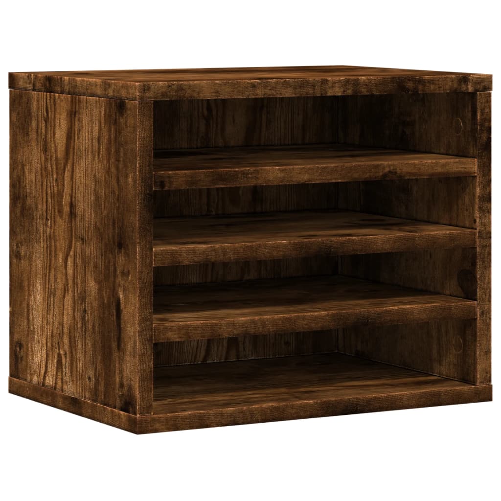 Vidaxl Bureau Organizer 36x26x29.5 cm de madera procesada de roble ahumado