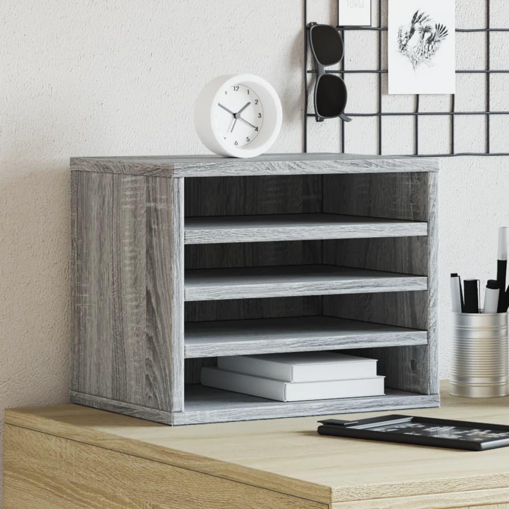 Vidaxl Bureau Organizer 36x26x29.5 cm Oak Sonoma Grey Elaborato