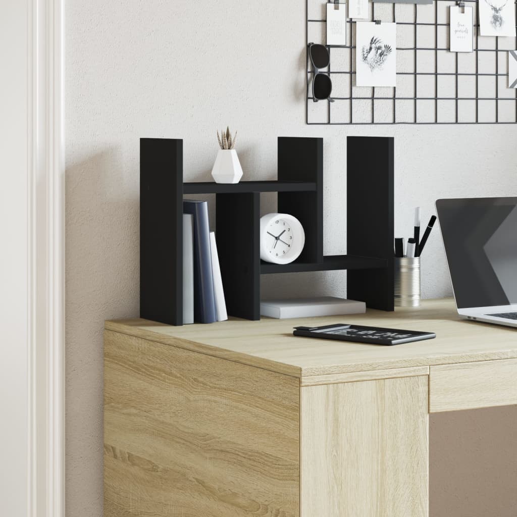 Vidaxl Bureau Organizer 34.5x15.5x35.5 cm in legno elaborato nero
