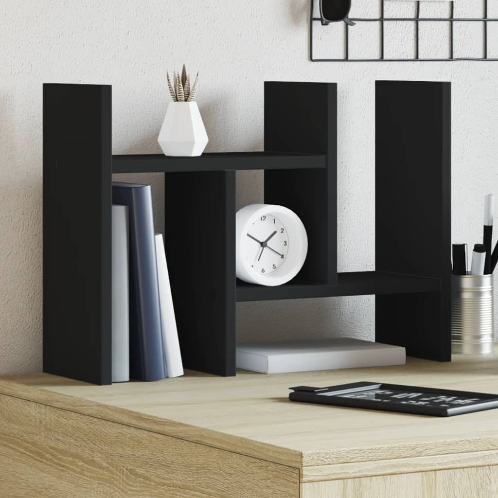 Vidaxl Bureau Organizer 34.5x15.5x35.5 cm in legno elaborato nero