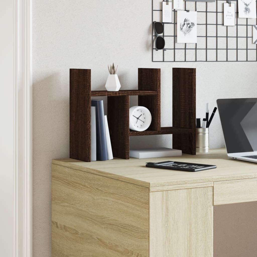 Vidaxl Bureau Organizer 34.5x15.5x35.5 cm in rovere marrone in legno colorato