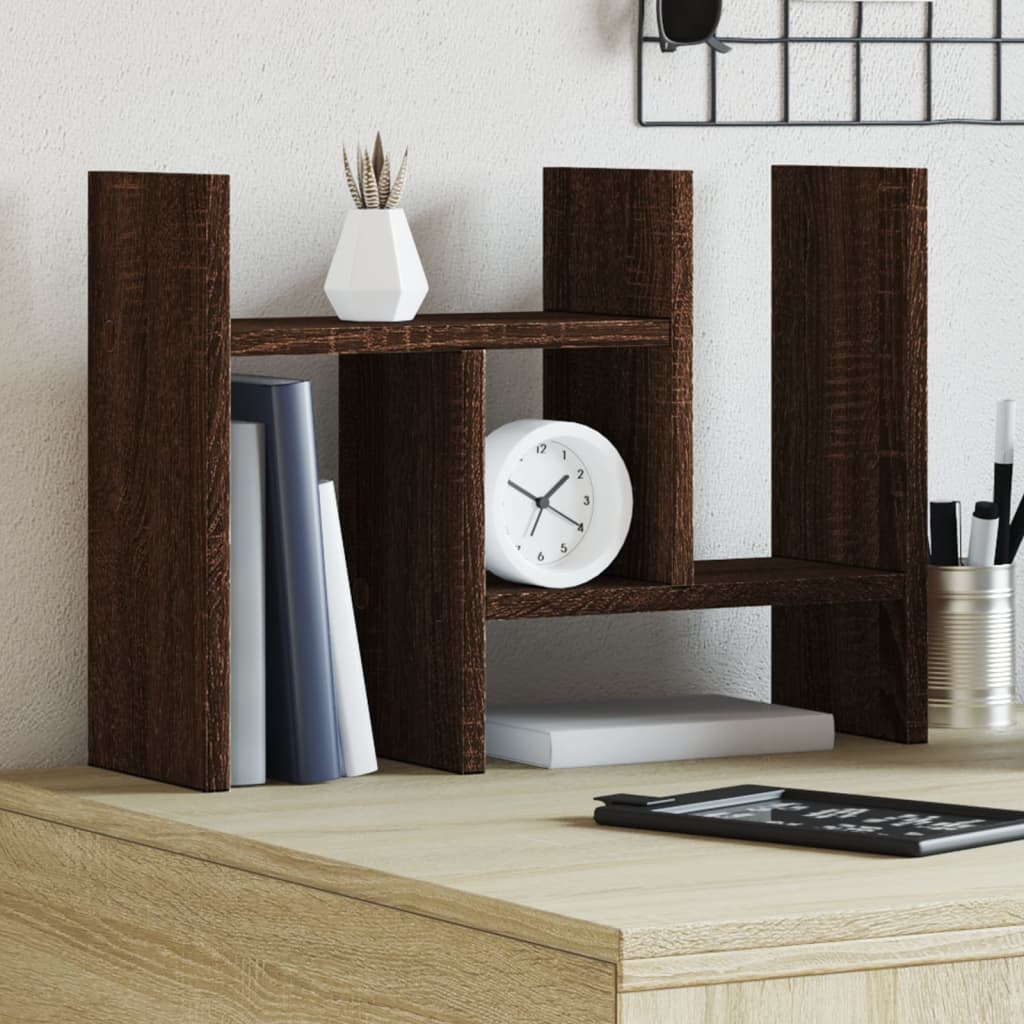 Vidaxl Bureau Organizer 34.5x15.5x35.5 cm in rovere marrone in legno colorato