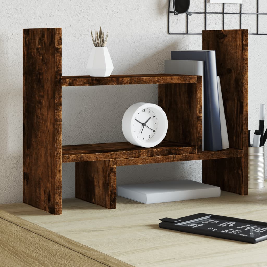 Vidaxl Bureau Organizer 38.5x17x39 cm de madera procesada de roble ahumado