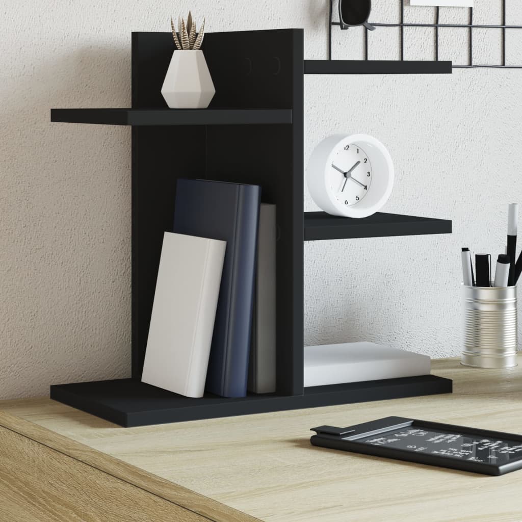 Vidaxl Bureau Organizer 42x21.5x42 cm Black in legno elaborato