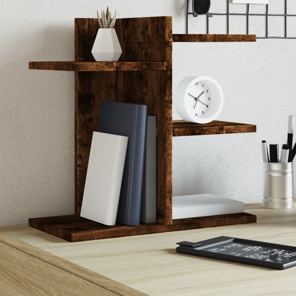 Vidaxl Bureau Organizer 42x21.5x42 cm de madera procesada de roble ahumado