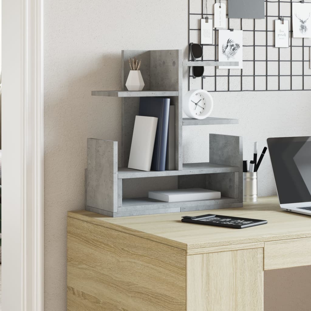 Vidaxl Bureau Organizer 49x20x52.5 cm Betongrijs in legno elaborato
