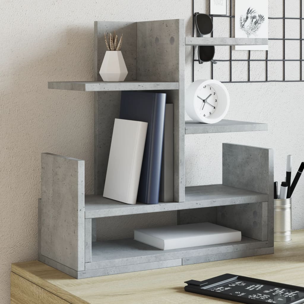 Vidaxl Bureau Organizer 49x20x52.5 cm Betongrijs in legno elaborato