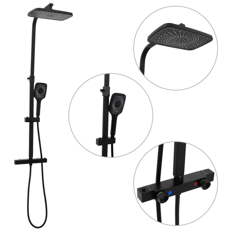 Vidaxl Shower Head Set Double con mixer TAP e TULO BRASS