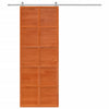 Vidaxl schuifdeur 80x208 cm massief grenenhout wasbruin