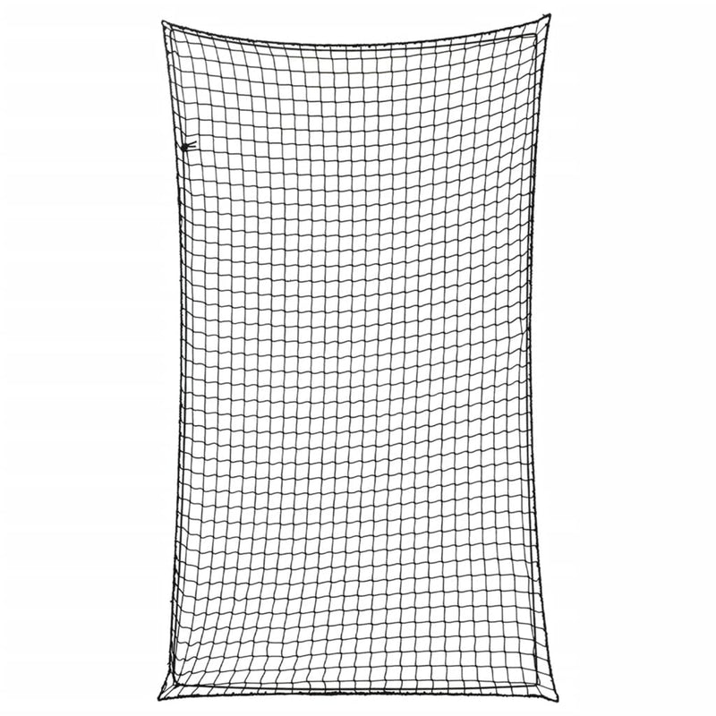 Vidaxl aanhangwagennet elastisch touw 6x3,5 m polypropeen zwart