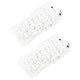 Vidaxl HooInets 2 PCS 90x60 cm White polipropeno rectangular