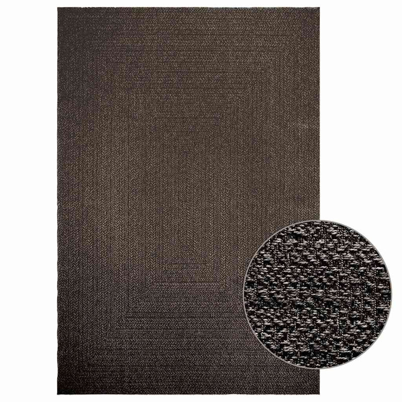 Vidaxl Rug Zizur Inside and Outside 200x290cm Ittito Antracite