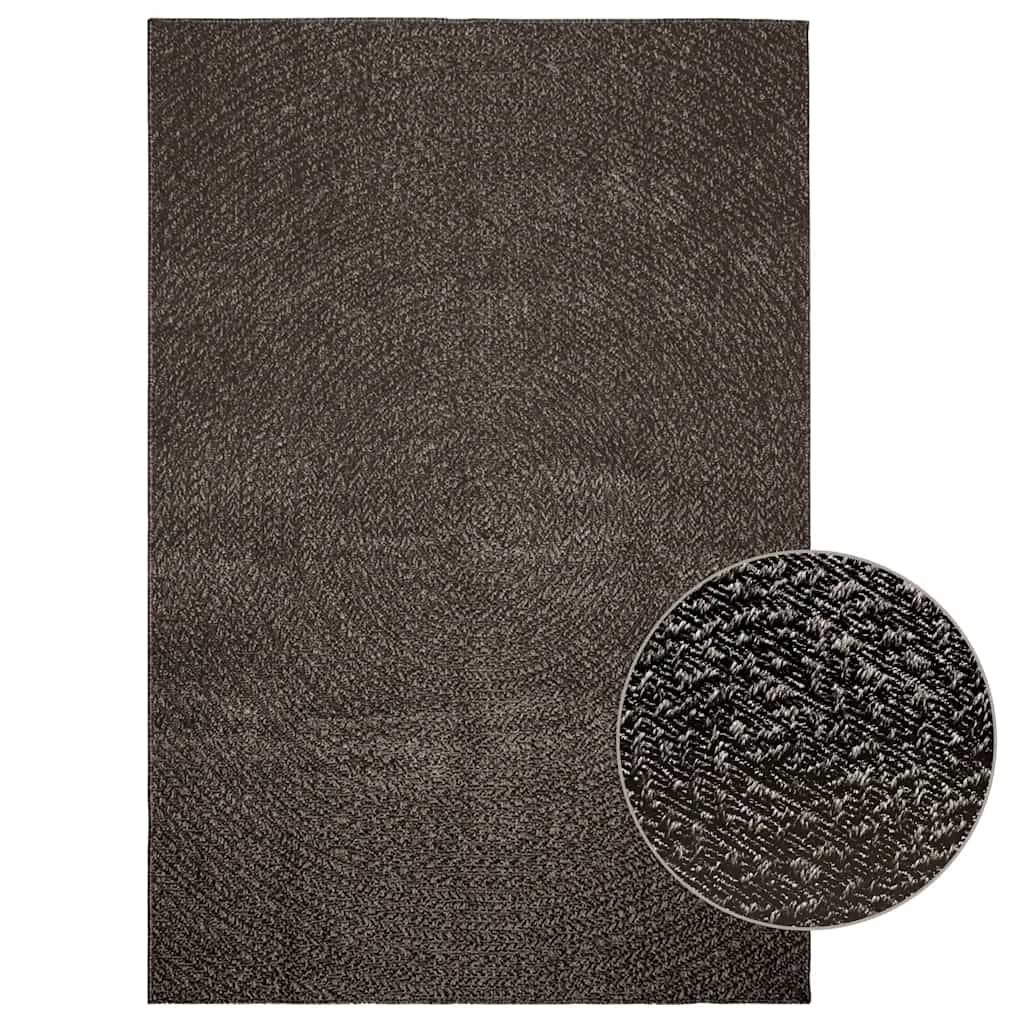 Vidaxl Rug Zizur dentro y fuera de 140x200 cm de yute mirada antracita