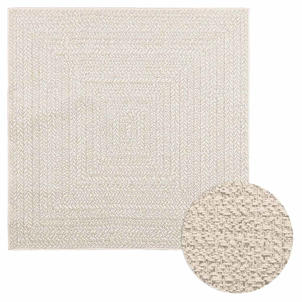 Vidaxl Rug Zizur habitación dentro y fuera de 120x120 cm de yute look