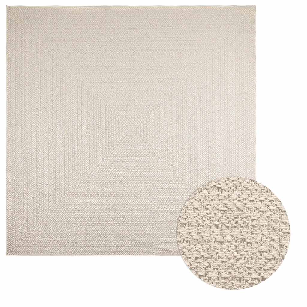 Vidaxl vloerkleed zizur room binnen en buiten 240x240 cm jute look