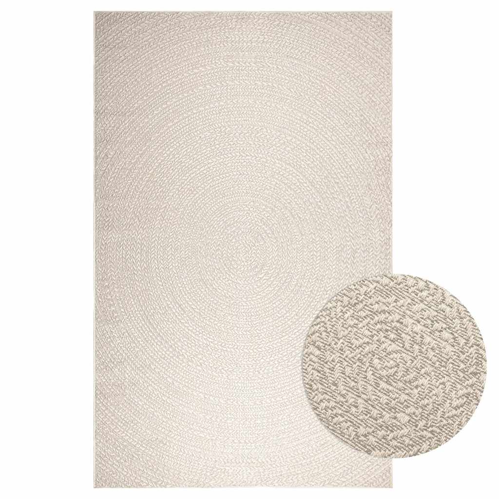 Tappeto VidaXL zizur crema per interni ed esterni 200x290 cm effetto iuta