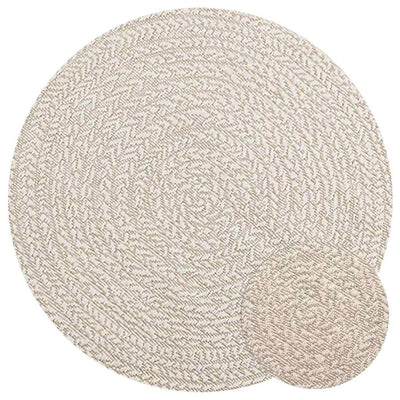 Vidaxl Rug Zizur Cream dentro y fuera Ø 90 cm de yute Look