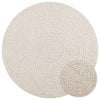 Vidaxl Rug Zizur Cream dentro y fuera de Ø 120 cm de yute Look