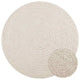 Vidaxl Rug Zizur Cream dentro y fuera de Ø 120 cm de yute Look