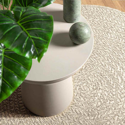 Vidaxl Rug Zizur Cream dentro y fuera de Ø 120 cm de yute Look