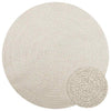 Vidaxl Rug Zizur Cream dentro y fuera Ø 160 cm de yute Look