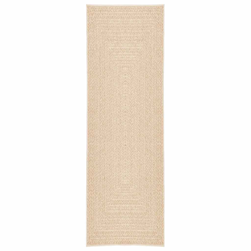 Vidaxl Rug Zizur Beige dentro y fuera de 80x250 cm de yute Look