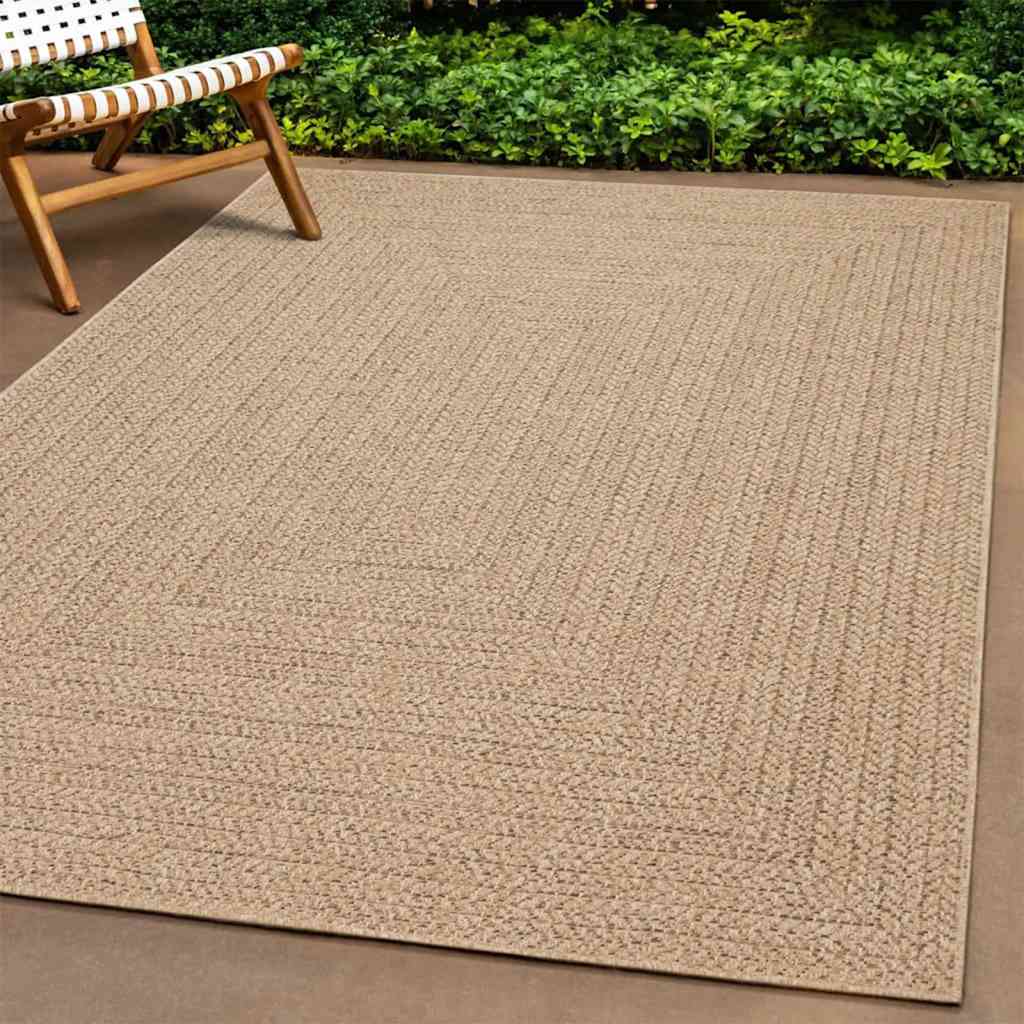 Vidaxl Rug Zizur Beige dentro y fuera de 80x250 cm de yute Look