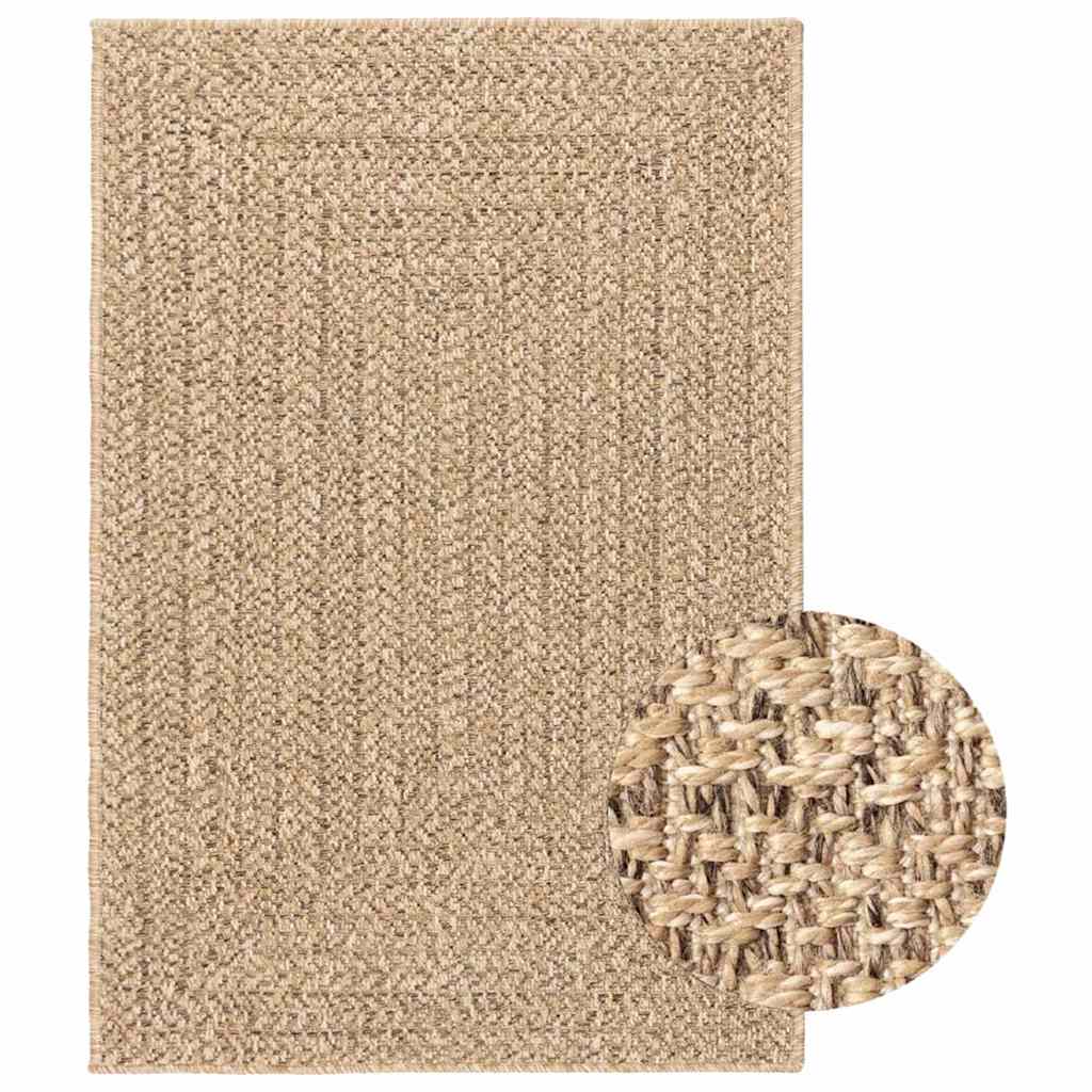 Vidaxl Rug Zizur Beige dentro y fuera de 100x200 cm de yute Look