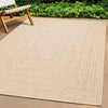 Vidaxl Rug Zizur Beige dentro y fuera de 120x120 cm de yute Look