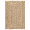 Vidaxl Rug Zizur beige all'interno e all'esterno 120x170 cm look iuta