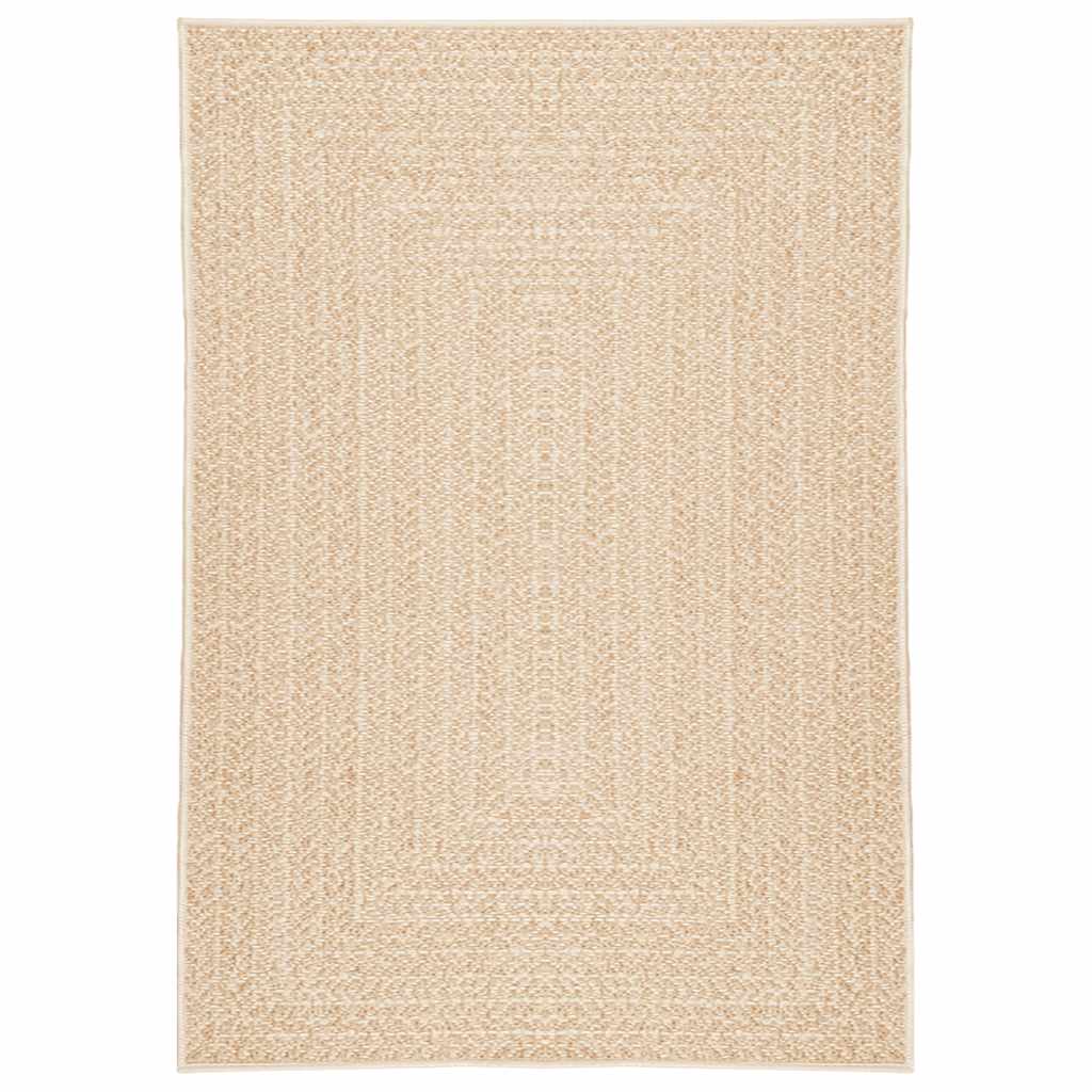 Vidaxl Rug Zizur Beige dentro y fuera de 120x170 cm Mirada de yute