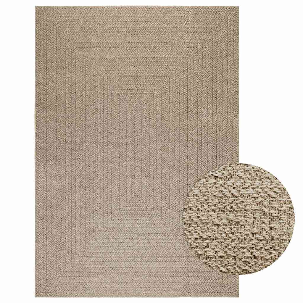 Vidaxl Rug Zizur beige all'interno e all'esterno di 160x230 cm look da iuta