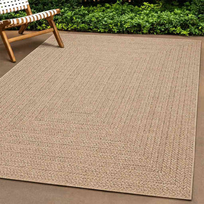 Vidaxl rug Zizur Beige Inside and outside 200x290 cm Jute look