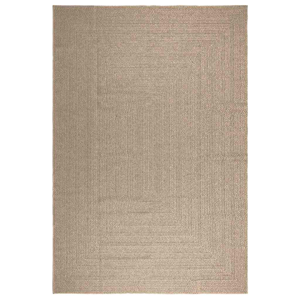 Vidaxl vloerkleed zizur beige binnen en buiten 240x340 cm jute look