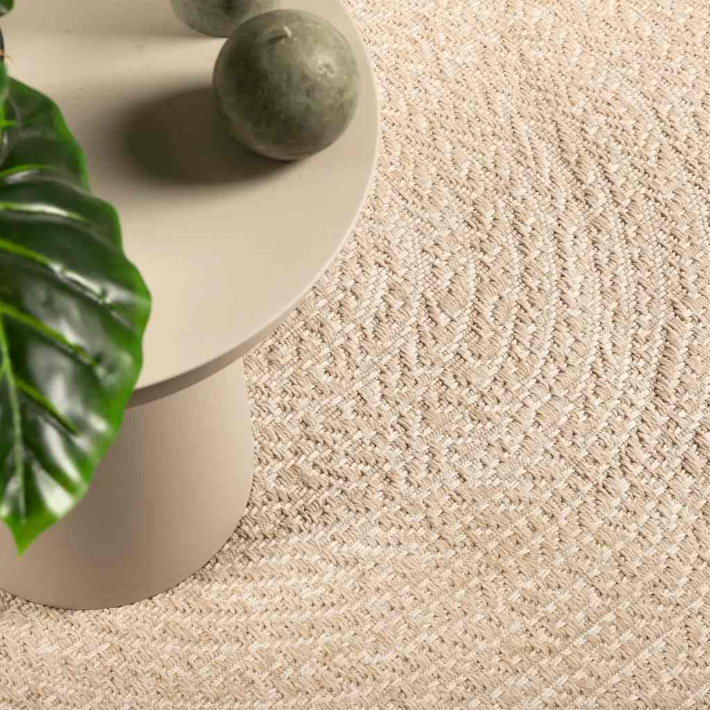 Tappeto VidaXL zizur beige per interni ed esterni 120x120 cm effetto iuta