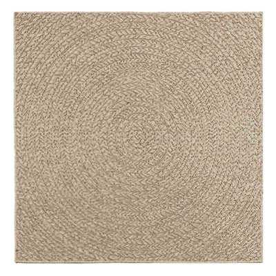 Vidaxl Rug Zizur Beige dentro y fuera de 120x120 cm de yute Look