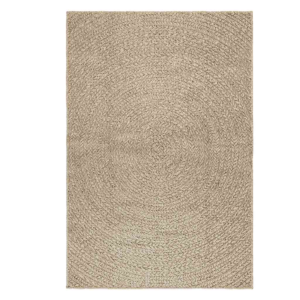 Vidaxl Rug Zizur Beige dentro y fuera de 120x170 cm Mirada de yute