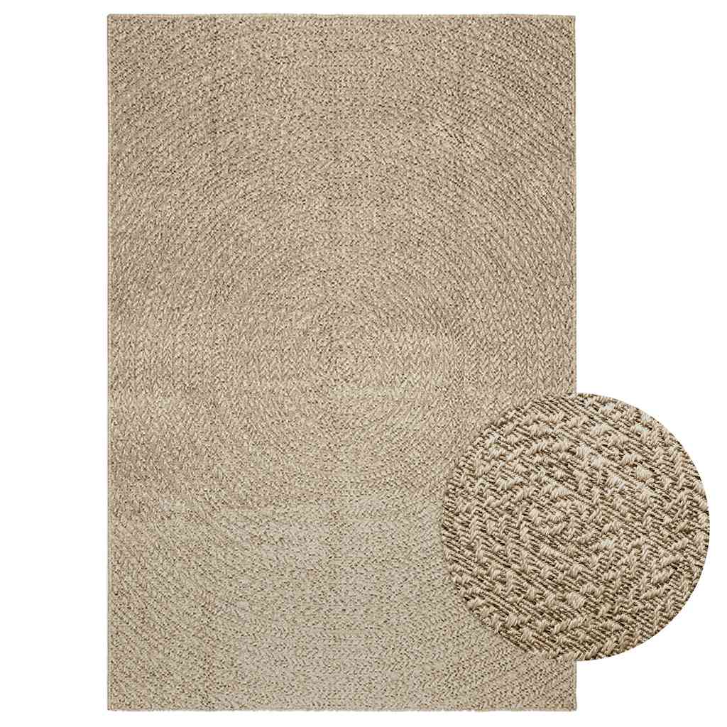 Vidaxl vloerkleed zizur beige binnen en buiten 140x200 cm jute look