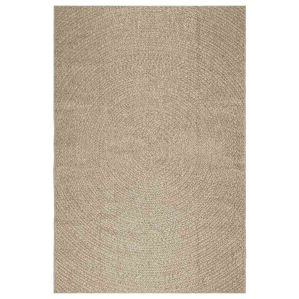 Vidaxl Rug Zizur beige all'interno e all'esterno di 160x230 cm look da iuta