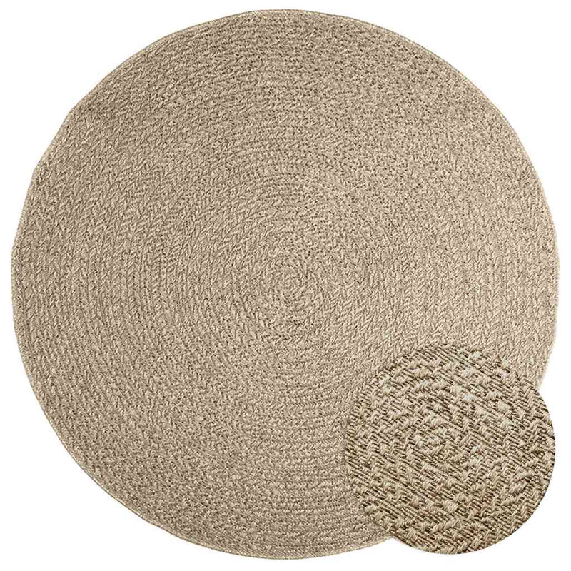 Vidaxl Rug Zizur beige all'interno e all'esterno Ø 160 cm Iccusa