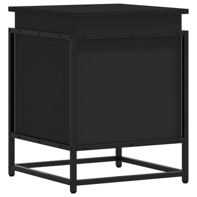 Caja de almacenamiento de Vidaxl con tapa 40x40x51.5 cm de madera procesada negra