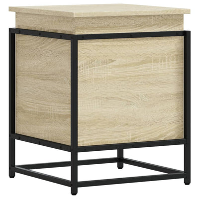 Caja de almacenamiento Vidaxl con tapa 40x40x51.5 cm de madera procesada Sonoma Oak